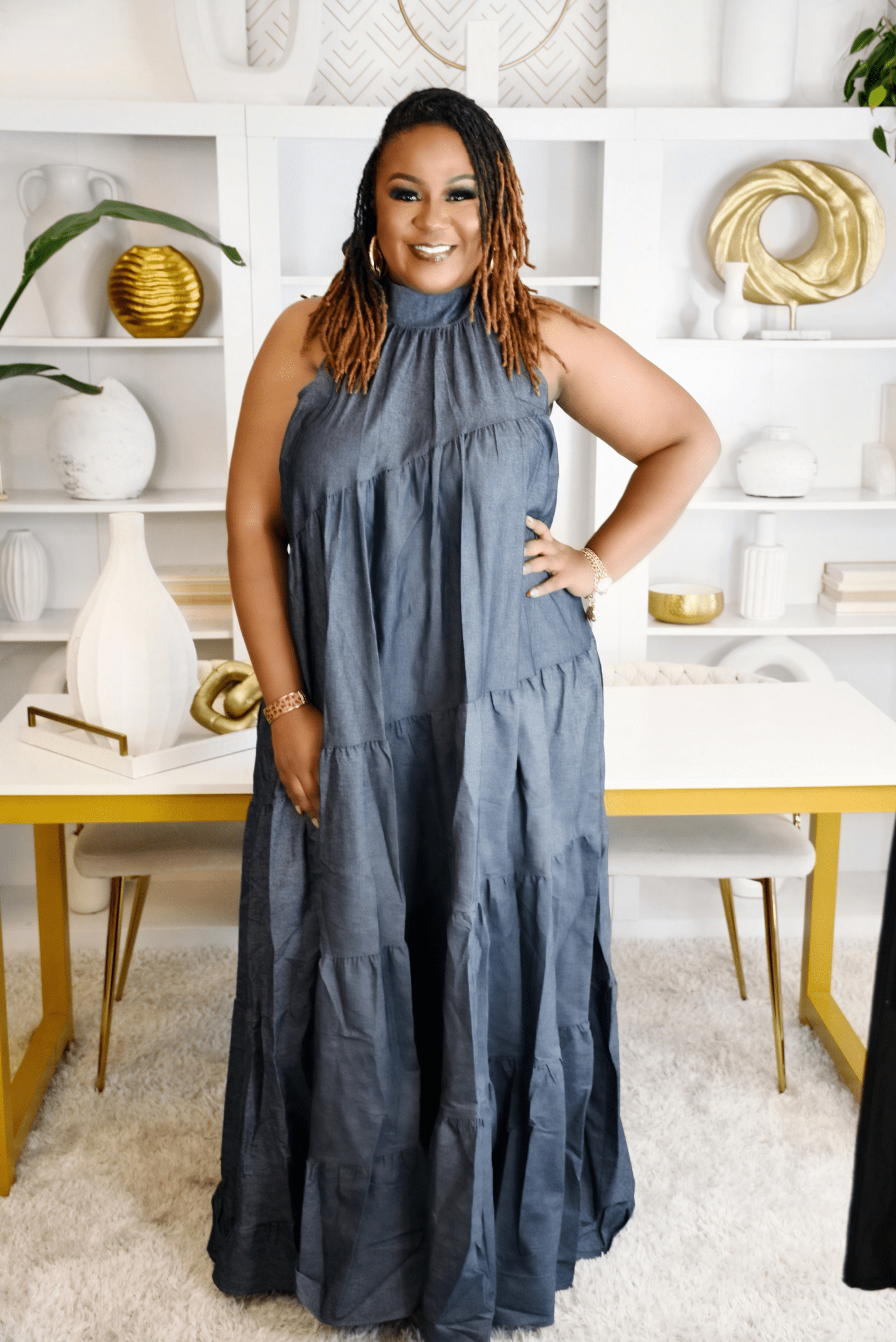 Loaded Love Maxi Dress (Denim) - Z’Nor Avenue Boutique