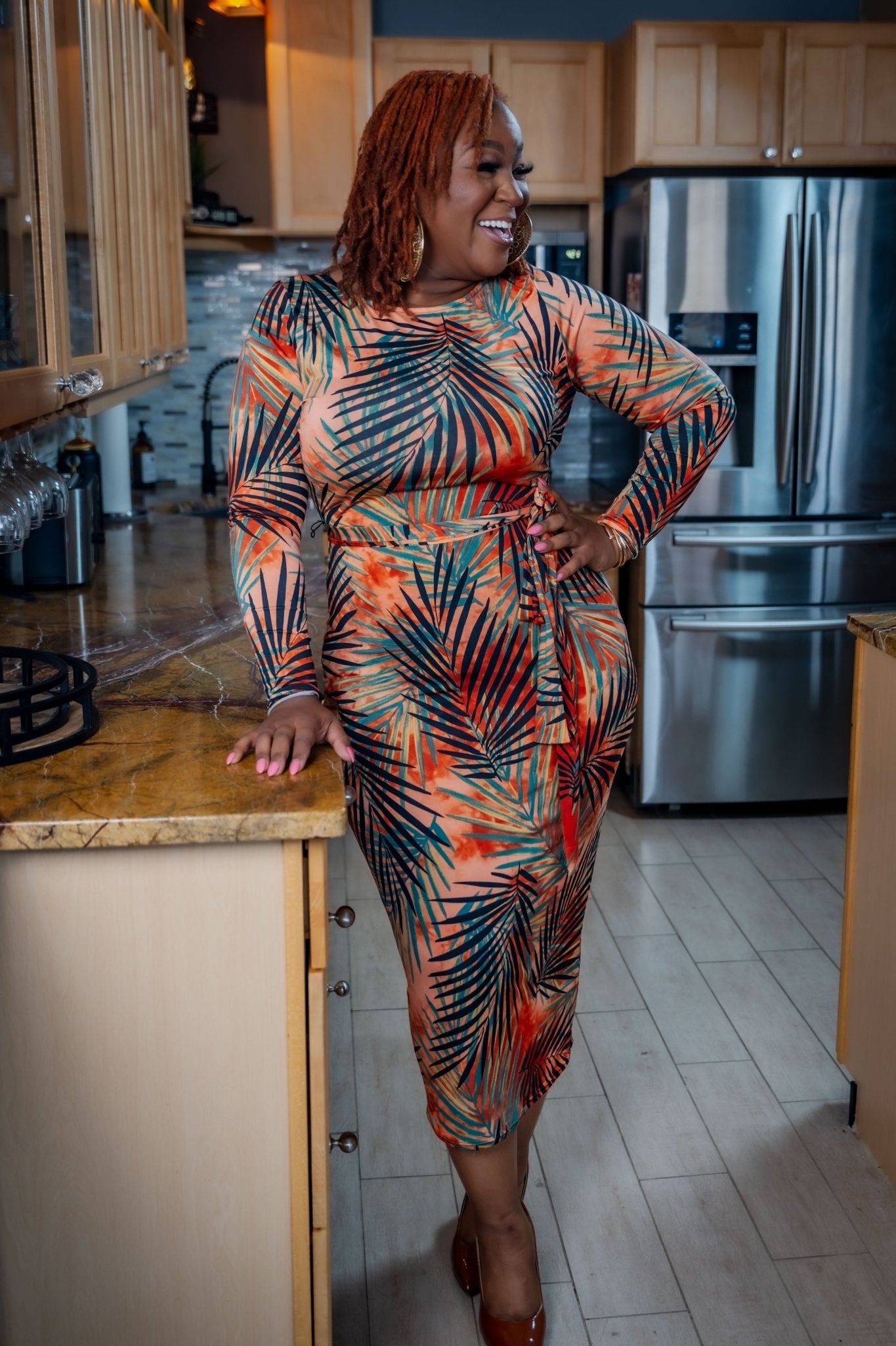 Paradise Me Curves Midi Dress - Z’Nor Avenue Boutique