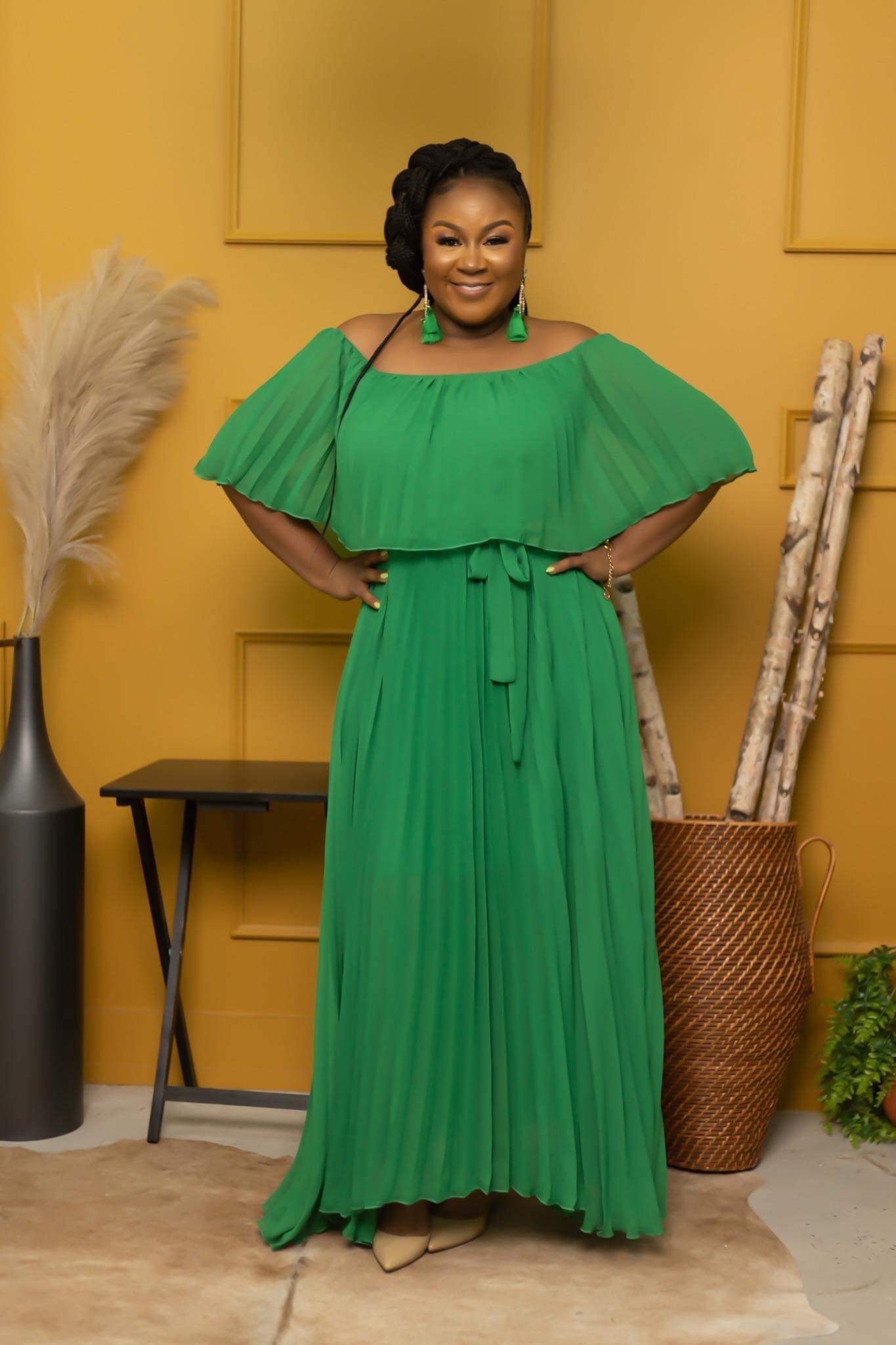 Caribbean Vibe Crinkle Green Dress - Z’Nor Avenue Boutique