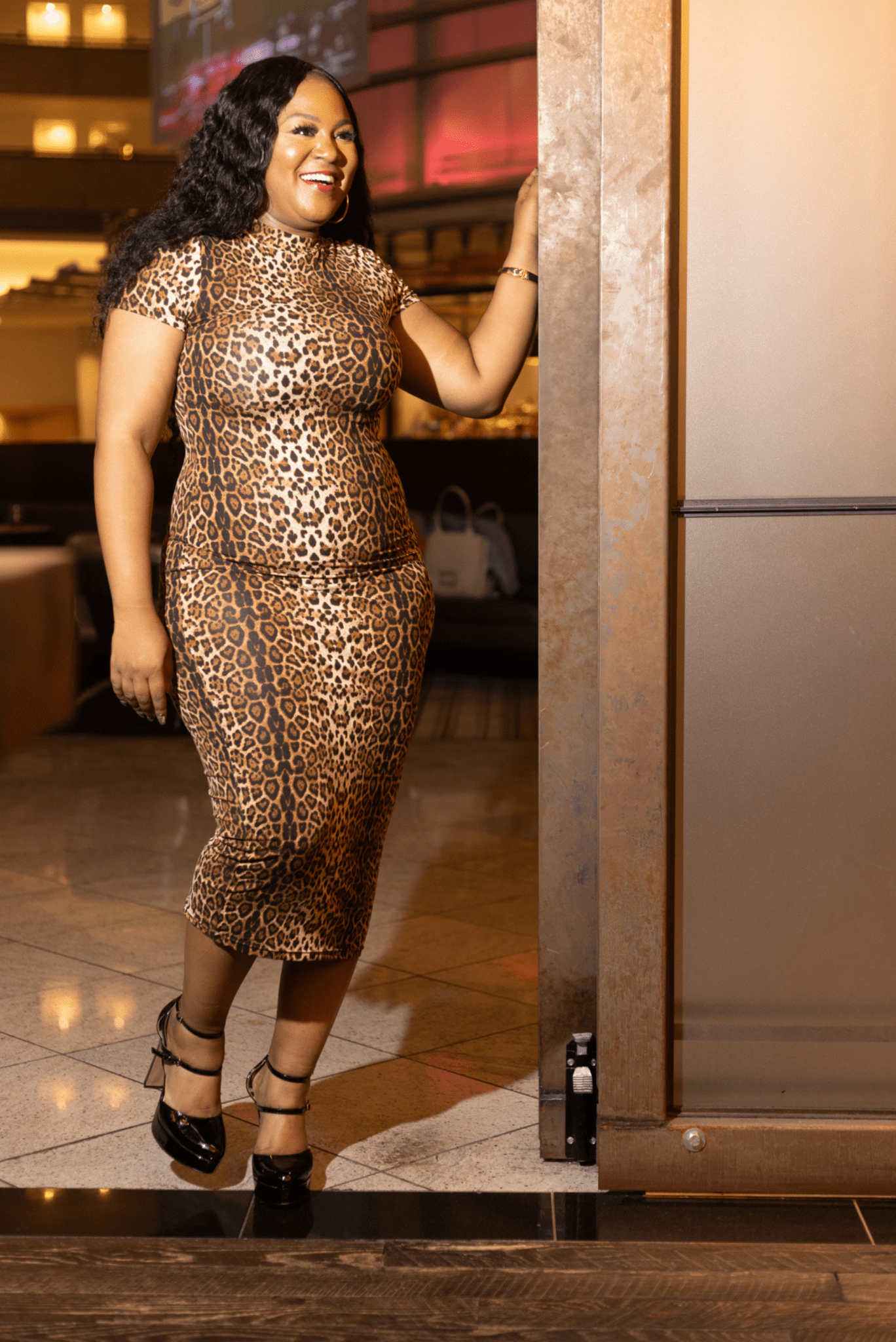 Cheetah Doll Fitted Dress