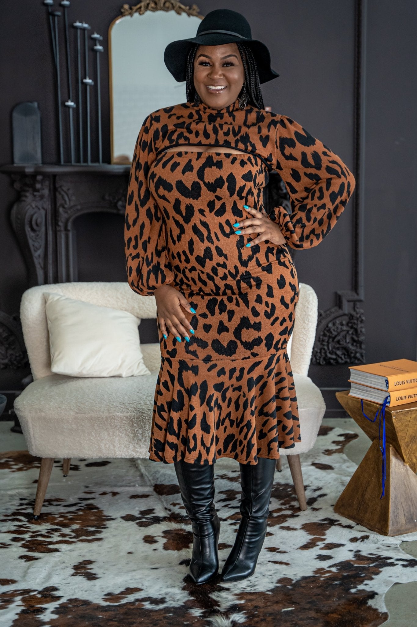 Cheetah Moves Midi Dress