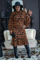 Cheetah Moves Midi Dress - Z’Nor Avenue Boutique