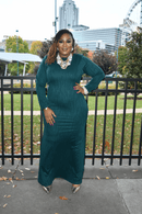 Chic lala Holiday Dress (Green) - Z’Nor Avenue Boutique