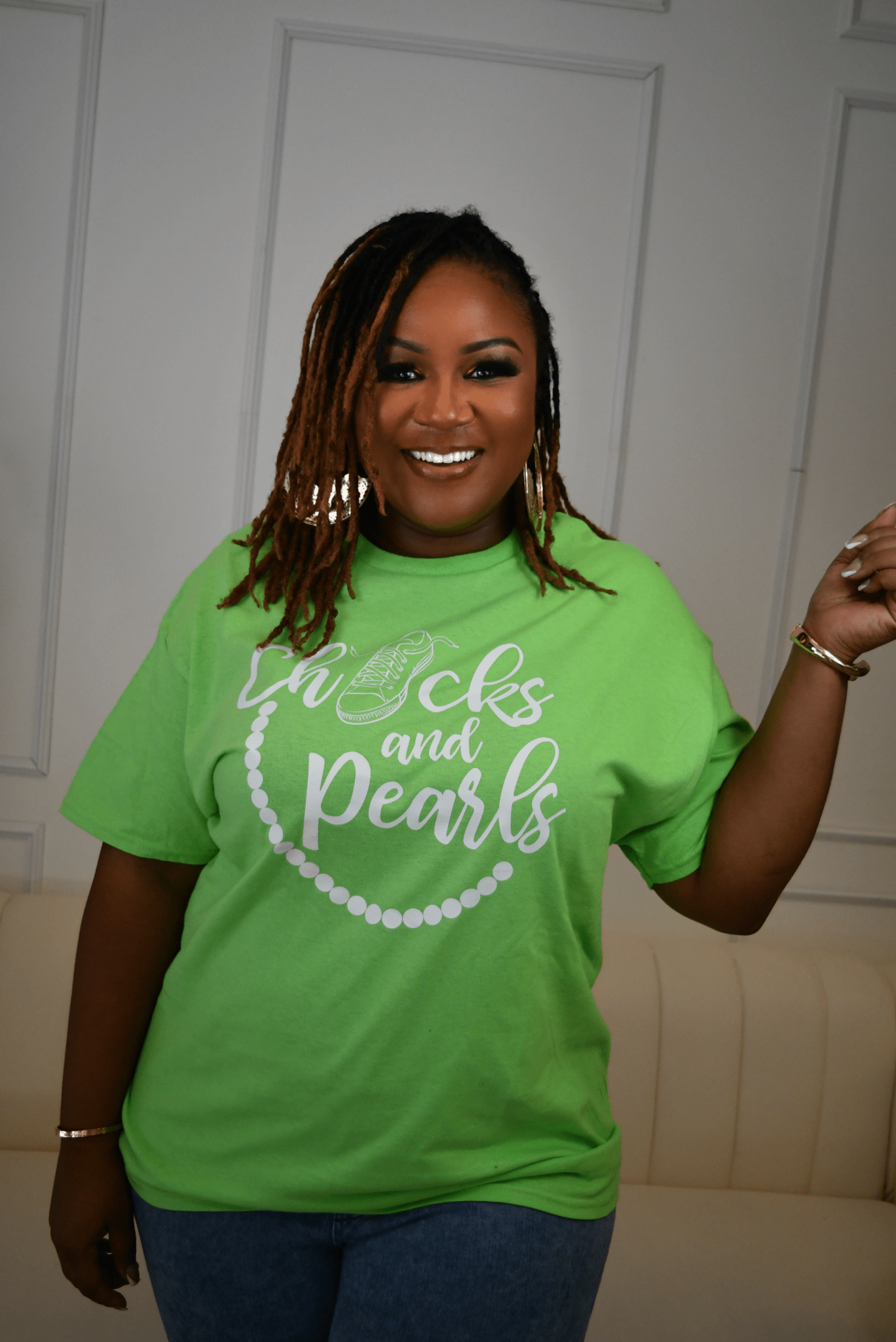 Chucks & Pearls Tee - Z’Nor Avenue Boutique