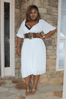 Church Girl Crinkle Dress(White) - Z’Nor Avenue Boutique