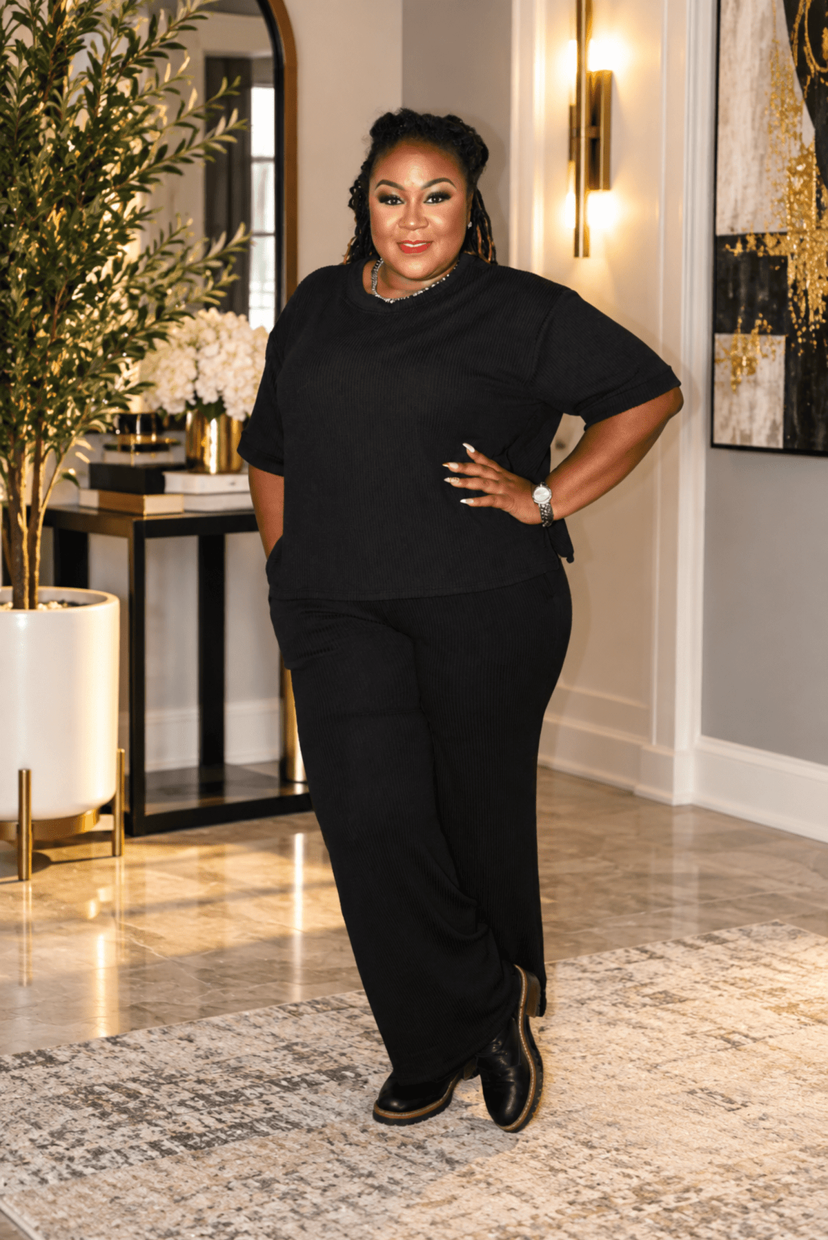 Crinkle Comfort set (black)