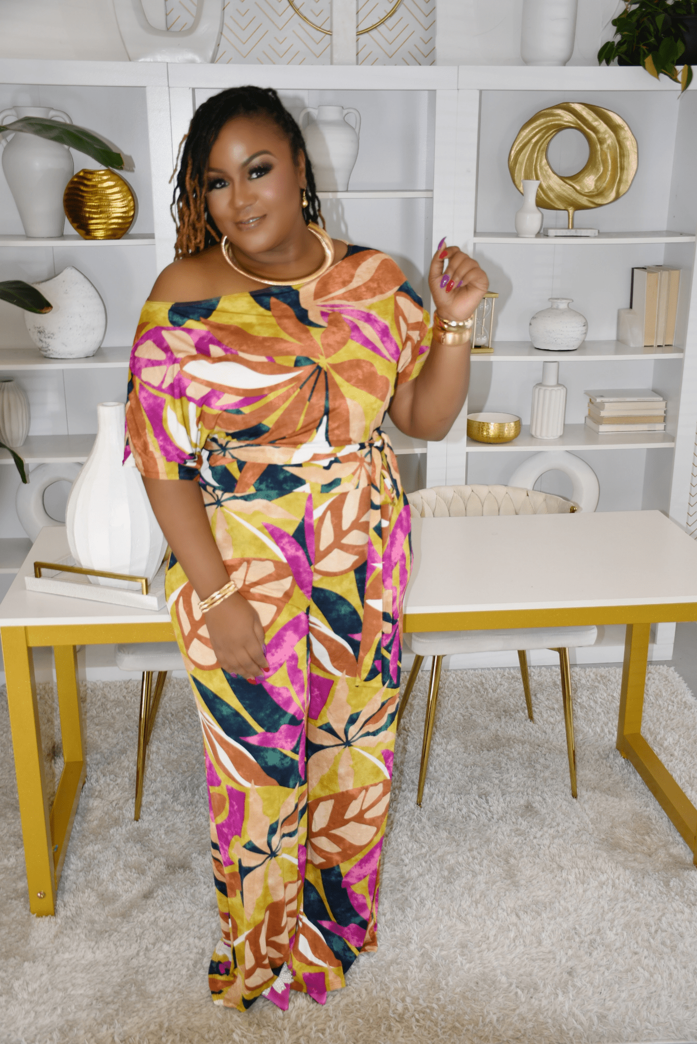Geneva Print Jumpsuit