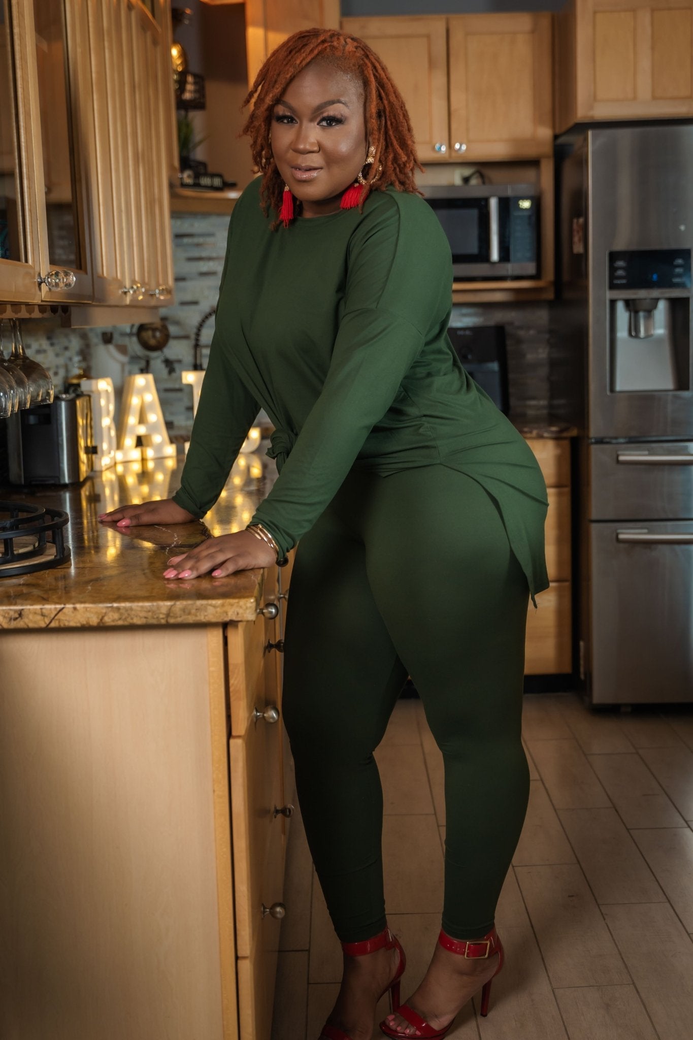 Loungewear Green Relax Set - Z’Nor Avenue Boutique