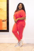 Loungewear Red relax set - Z’Nor Avenue Boutique