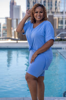 My Every Day Vibe Spring Blue mini skirt and top set - Z’Nor Avenue Boutique