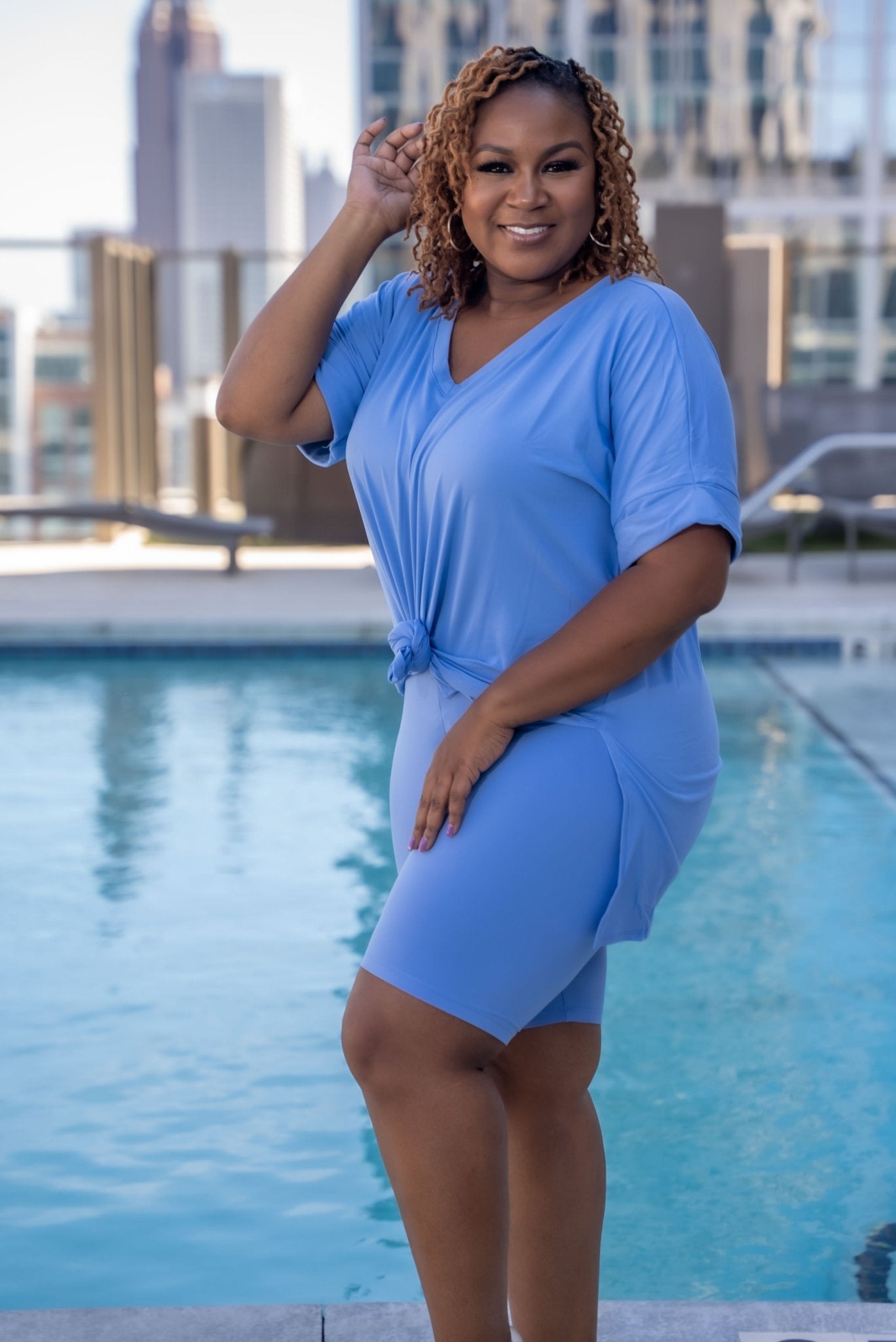 My Every Day Vibe Spring Blue (Short Set) - Z’Nor Avenue Boutique