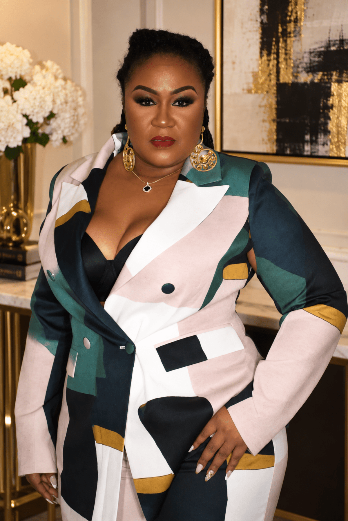 Nicole Pattern Suit - Z’Nor Avenue Boutique
