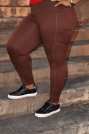 Peach Active Legging ( Brown) - Z’Nor Avenue Boutique