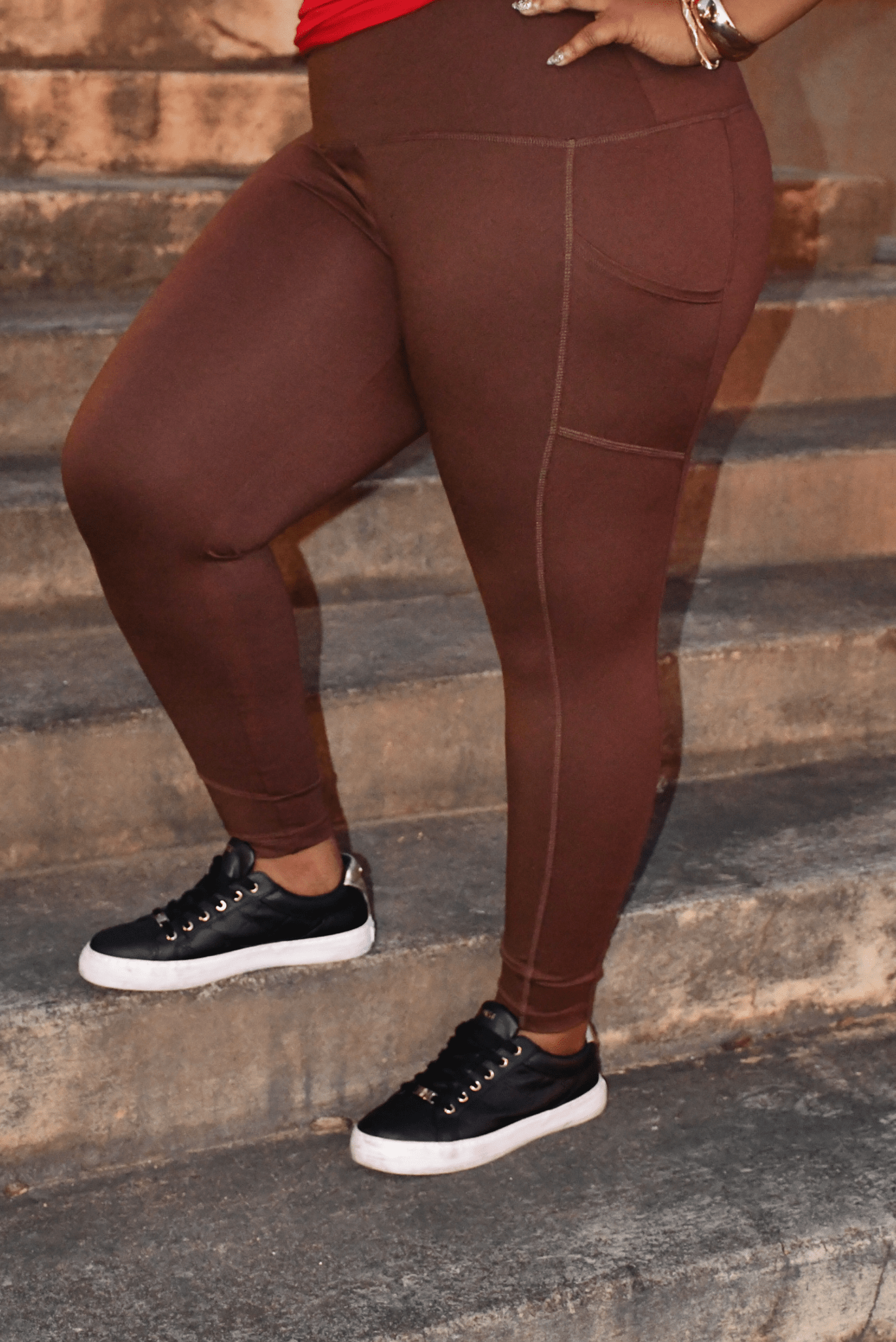 Peach Active Legging ( Brown)