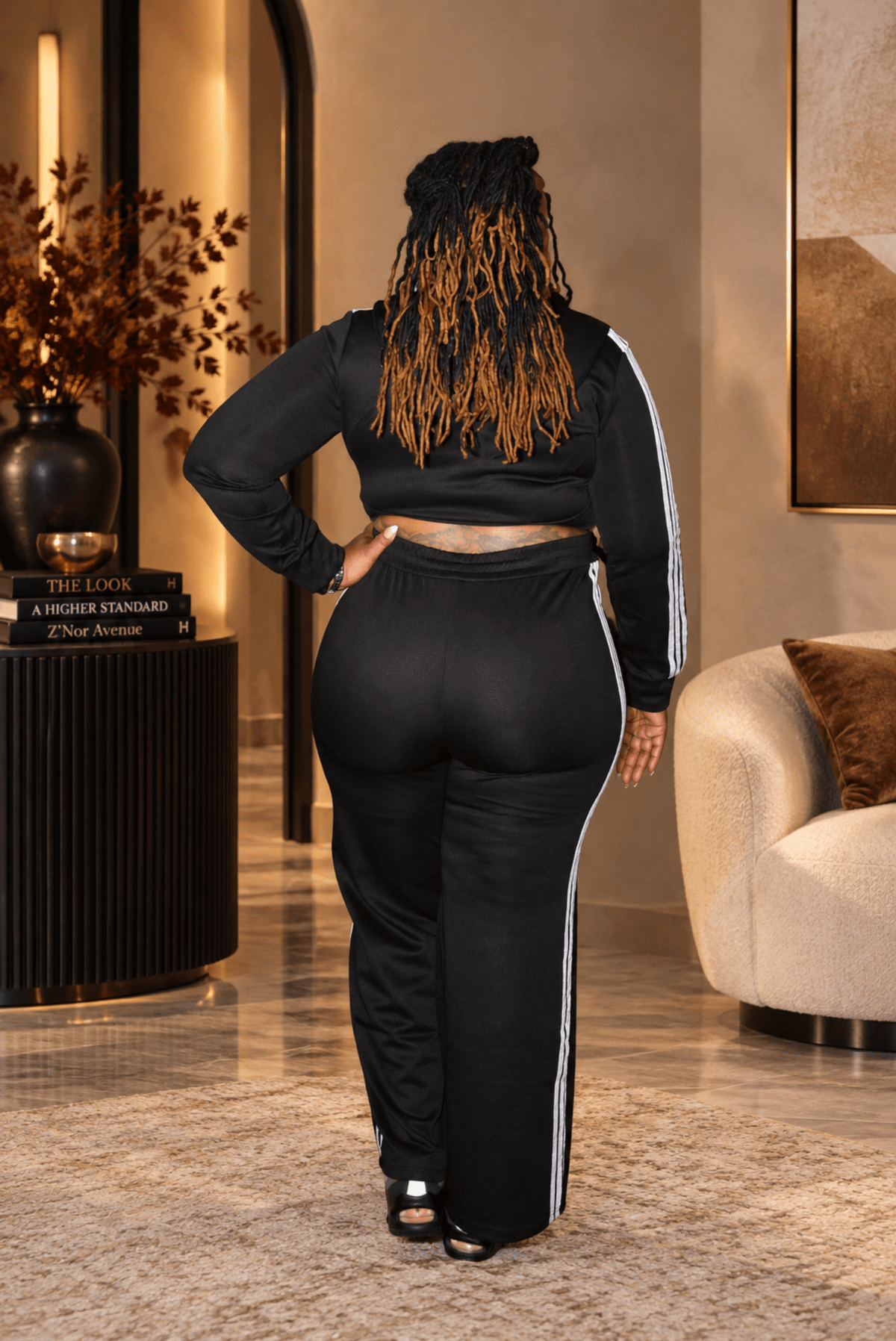 Stormy Stripe Set (Black) - Z’Nor Avenue Boutique